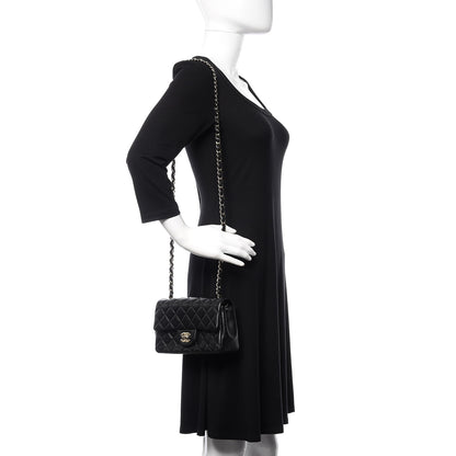 Chanel Lambskin Quilted Mini Rectangular Flap Black 2 of 11