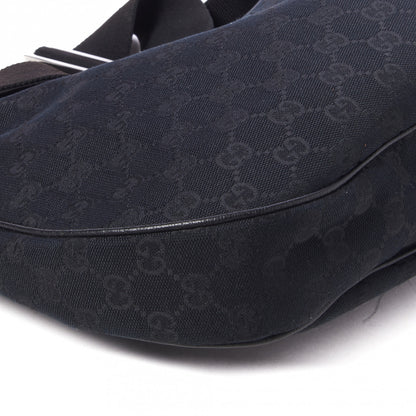 Gucci Monogram Medium Half Moon Hobo Black 5 of 9