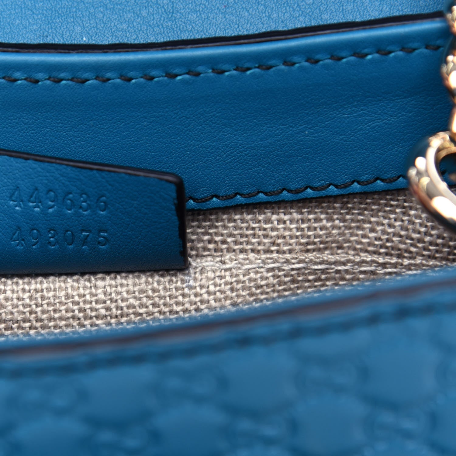 Gucci Microguccissima Mini Emily Shoulder Bag Deep Cobalt 7 of 10