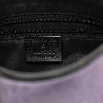 Gucci Velvet Calfskin Jackie O Hobo Purple Black 6 of 17
