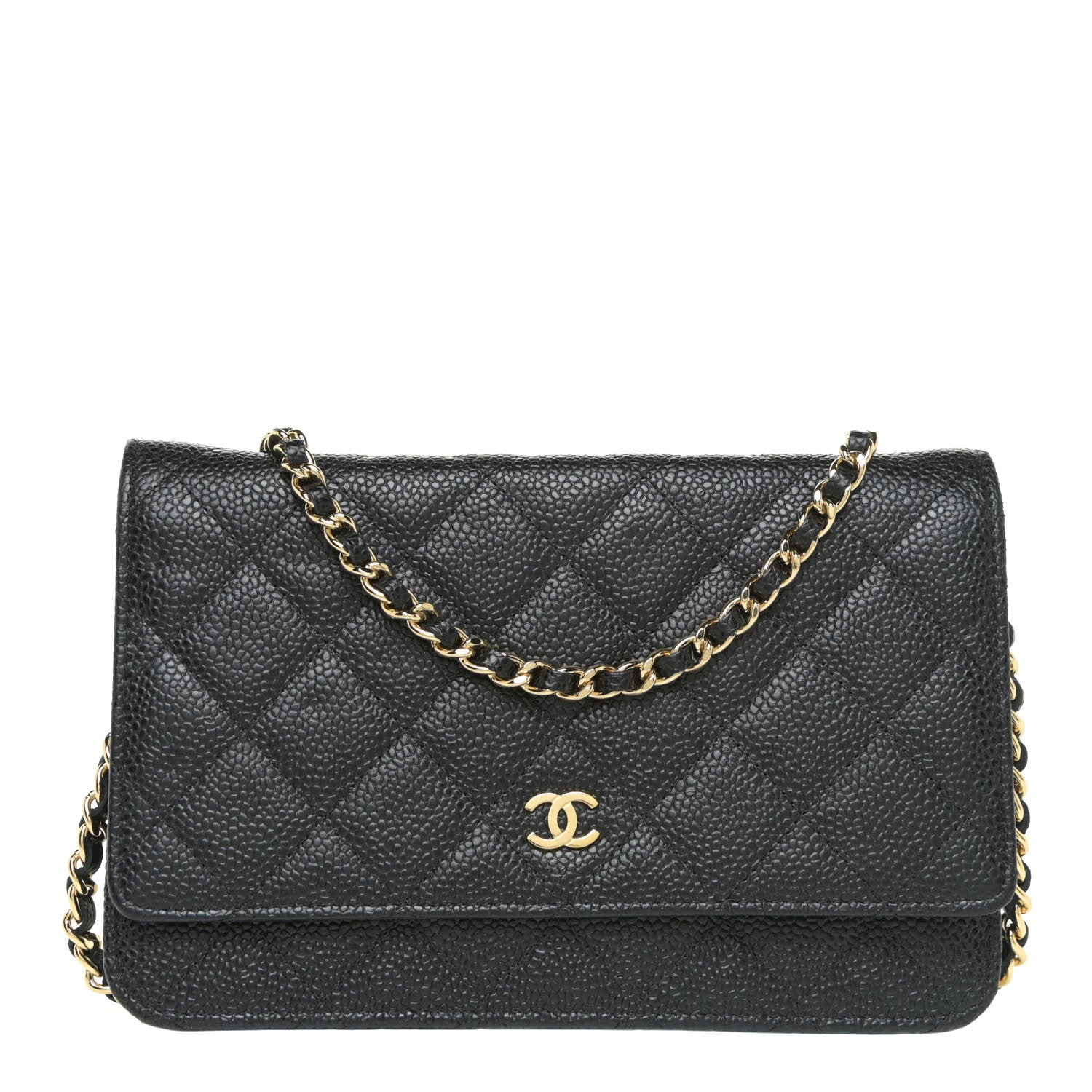 Chanel Caviar Quilted Wallet On Chain WOC Black 1 of 14