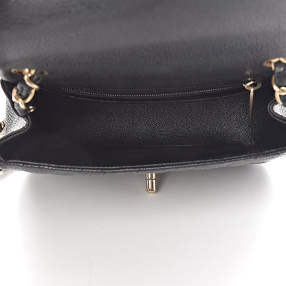 Chanel Metallic Caviar Quilted Mini Square Flap Black 5 of 10