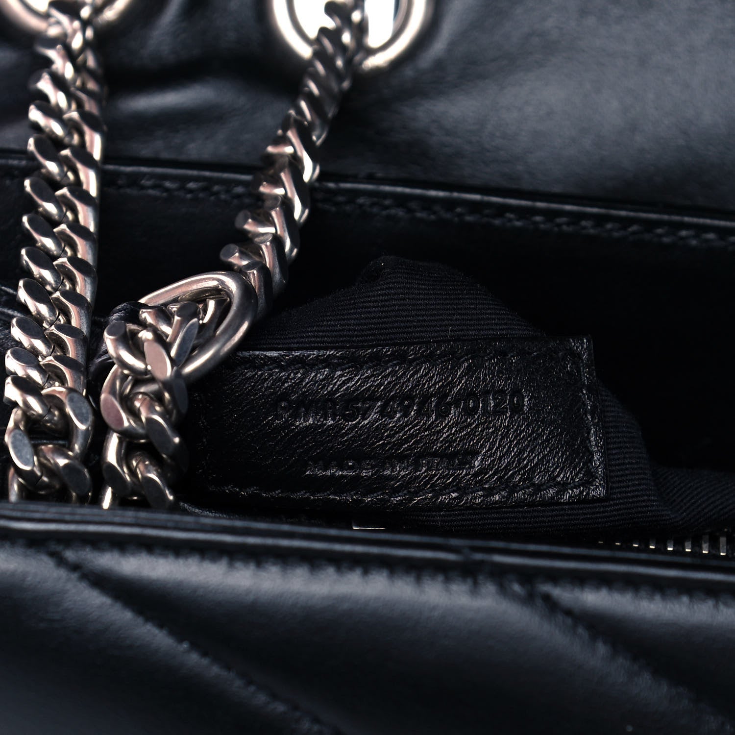 Saint Laurent Calfskin Y Quilted Monogram Medium Loulou Chain Satchel Black 8 of 12