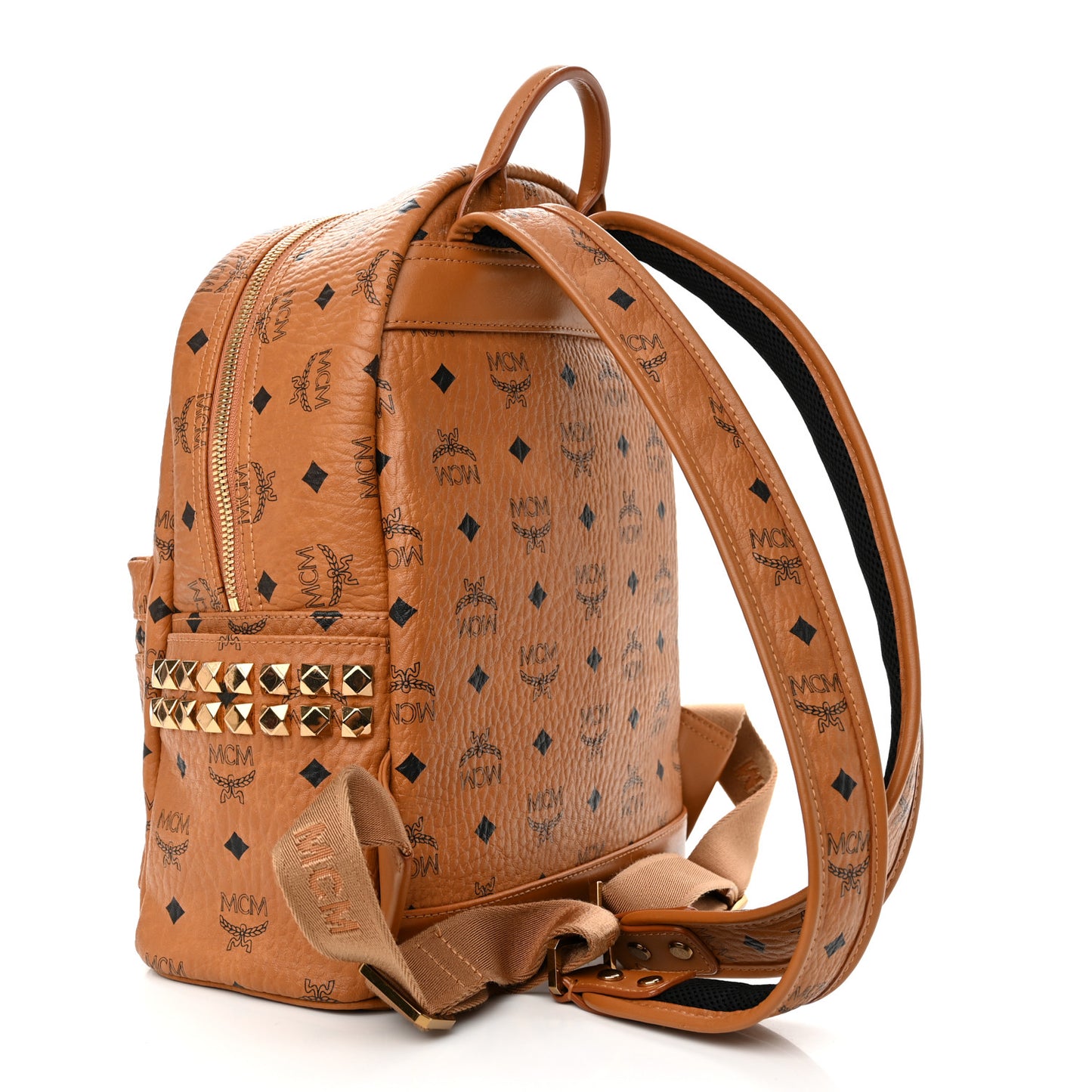 Visetos Small Side Stud Stark Backpack Cognac Cognac
