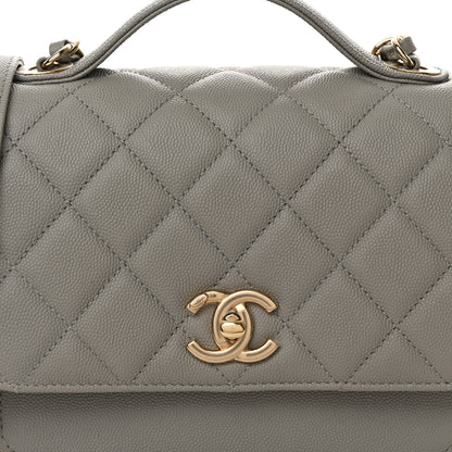Chanel Caviar Quilted Medium Business Affinity Flap Grey 8 of 10