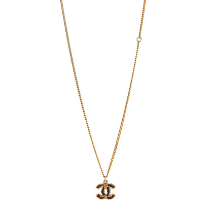 Chanel Resin CC Pendant Necklace Gold 1 of 4