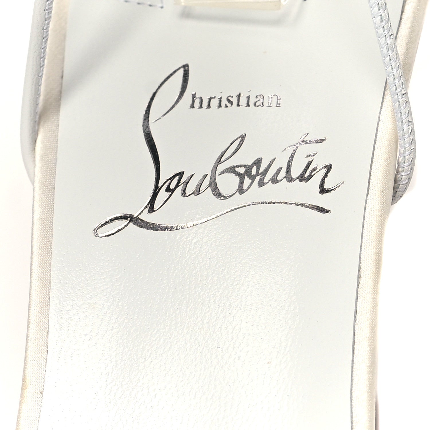 Christian Louboutin Crepe Satin Suede Condora Lacestrass 85 Sandals 38.5 Ivory 7 of 9