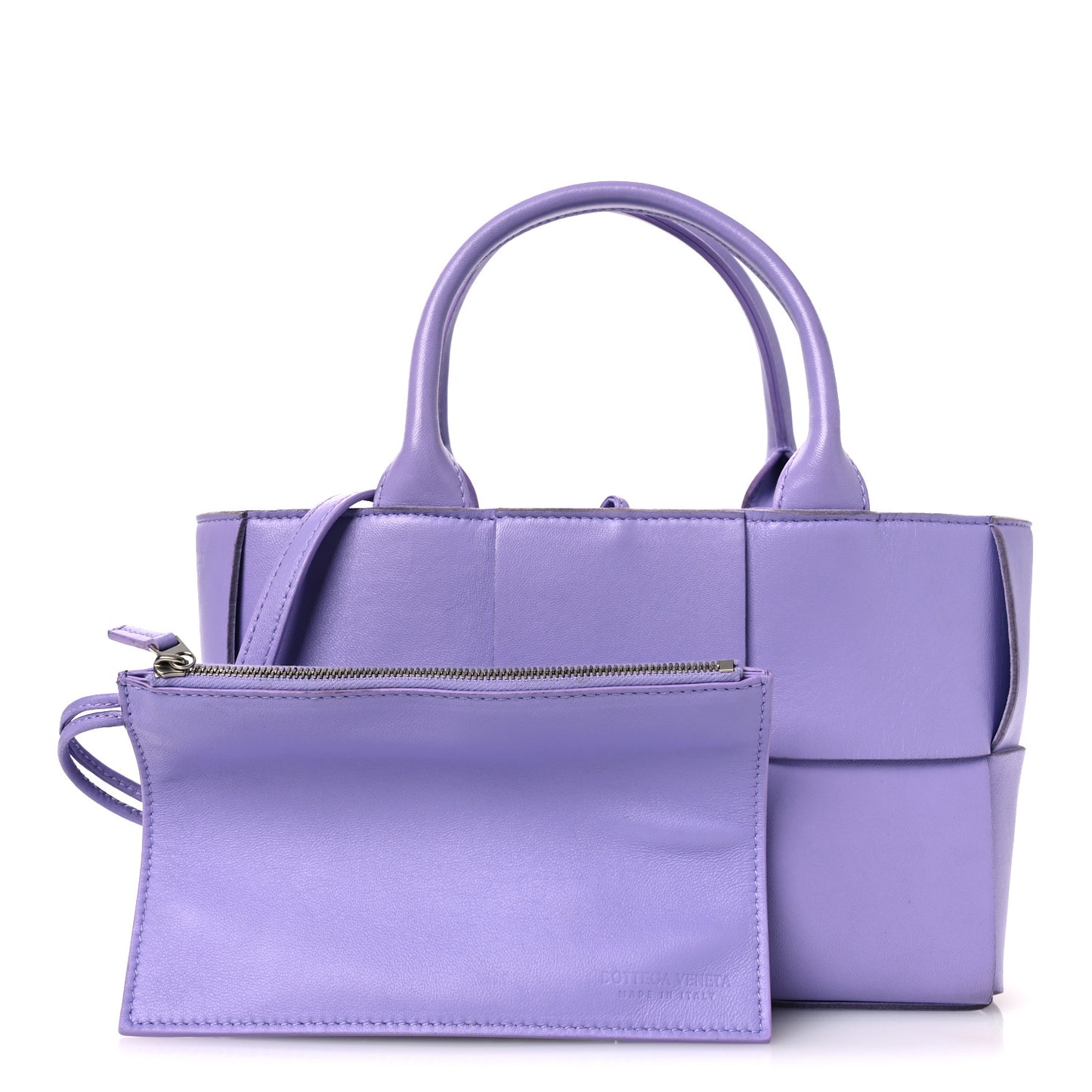 Calfskin Maxi Intreccio Mini Arco Tote Wisteria