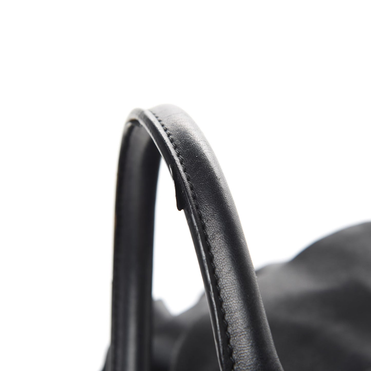 Nappa Pleated Tote Black