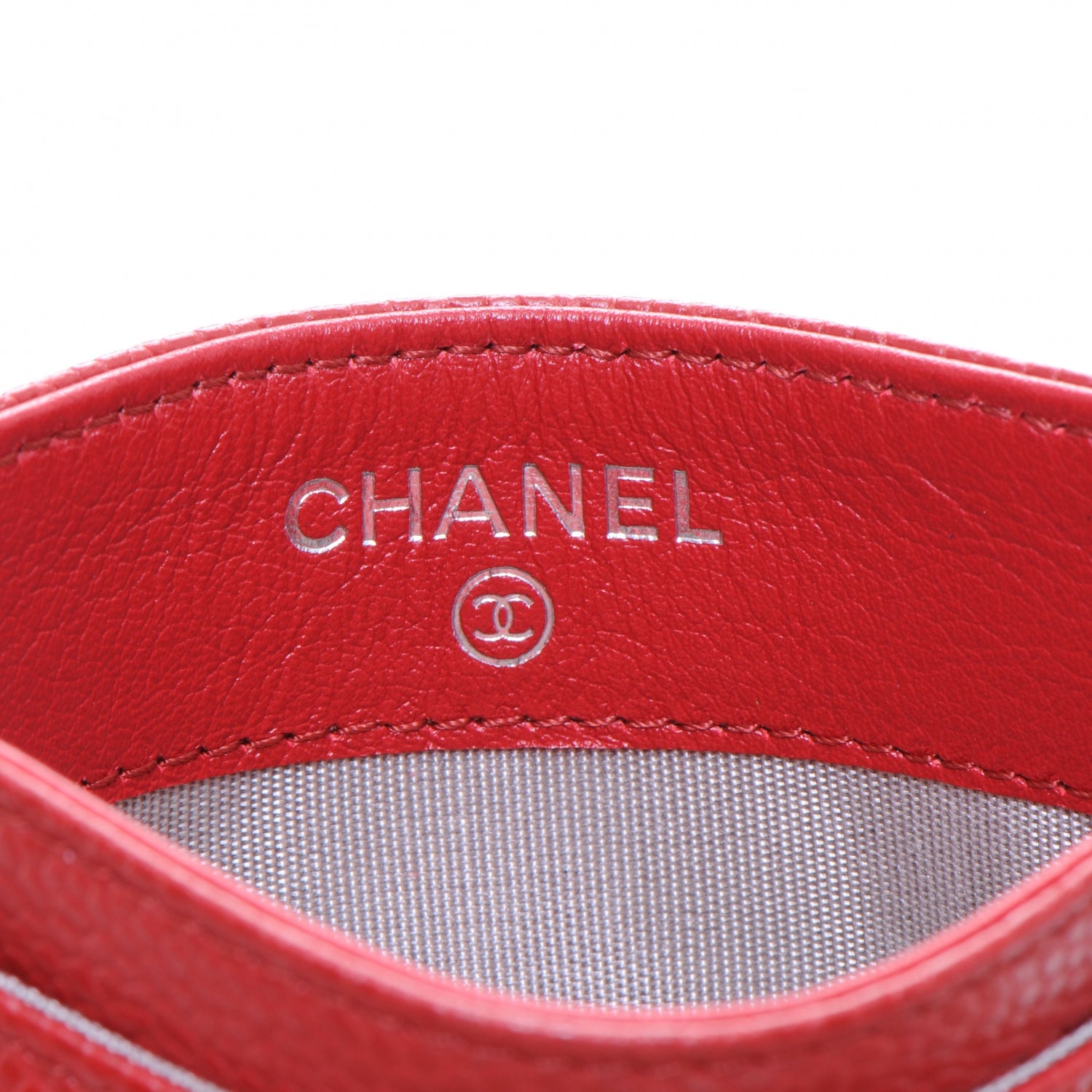 Chanel Caviar Card Holder Red 6 of 7