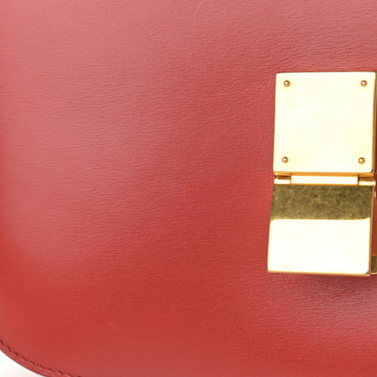 Celine Box Calfskin Medium Classic Box Flap Bag Red 13 of 16