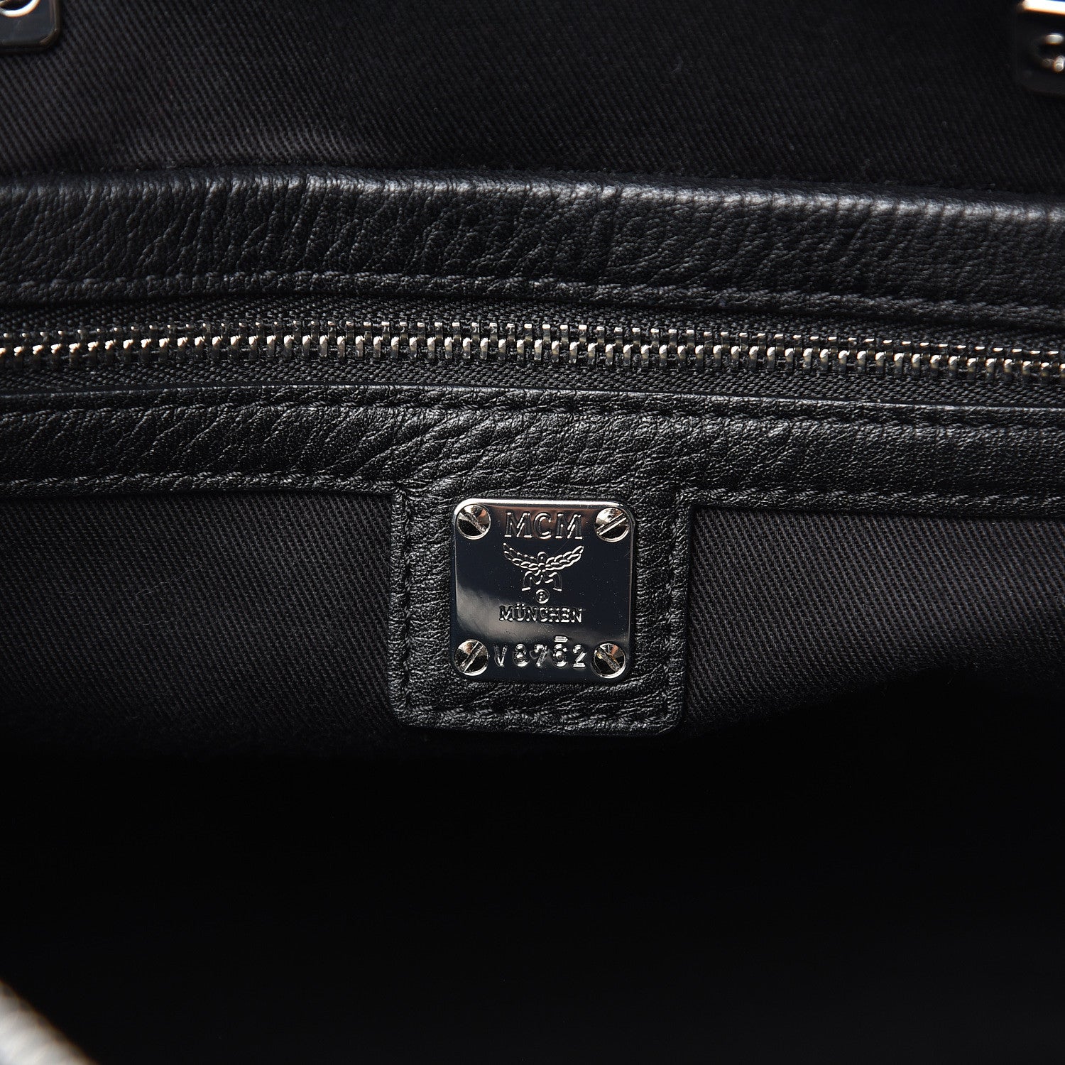 MCM Visetos Medium Essential Boston Bag Black 6 of 11