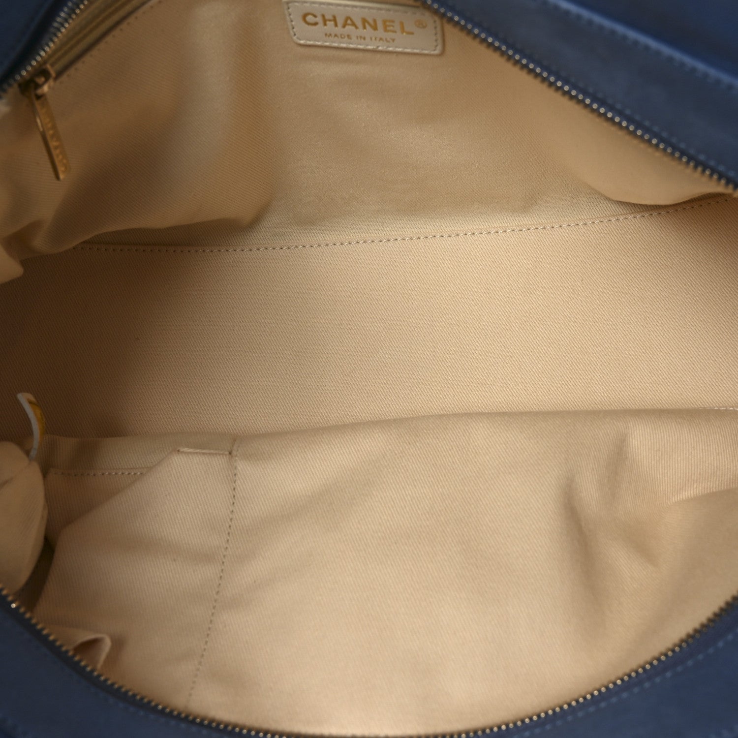 Chanel Iridescent Calfskin Chic Quilt Bowling Bag Blue 5 of 10