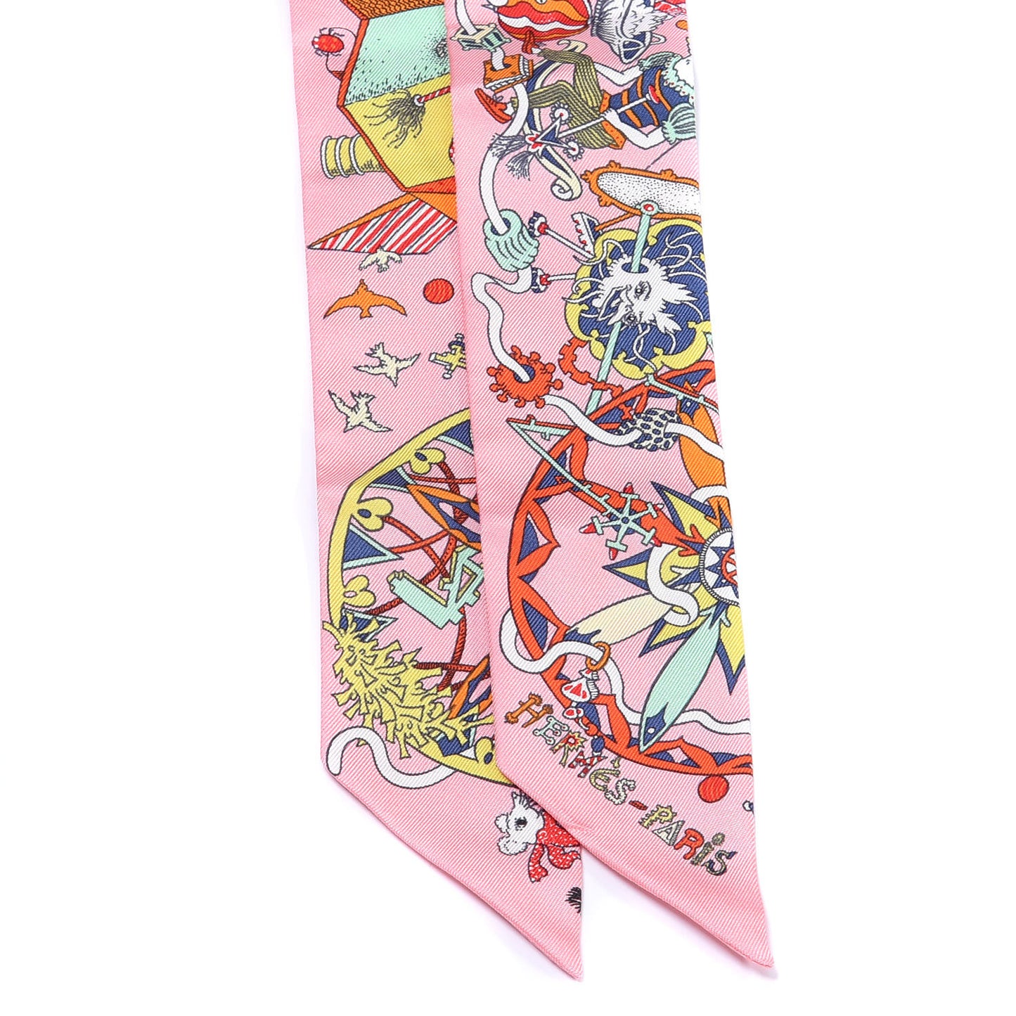 Silk La Folle Parade Twilly Rose Malabar White