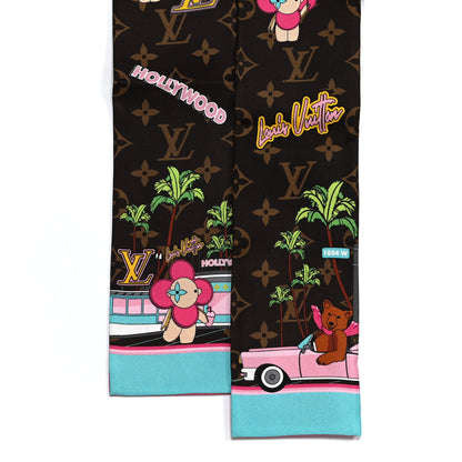 Louis Vuitton Silk Monogram 2021 Hollywood Christmas Animation Bandeau Marron 2 of 3