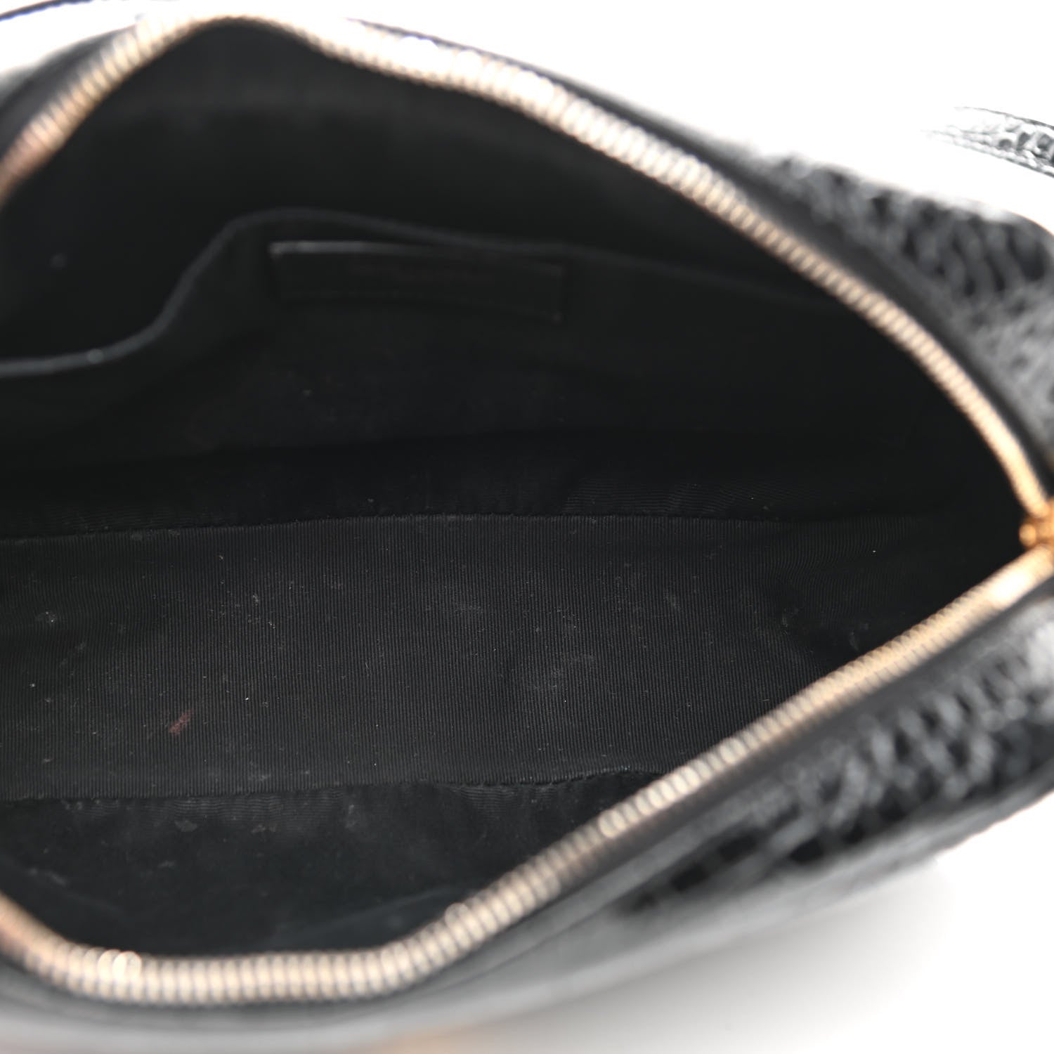 Saint Laurent Patent Calfskin Crocodile Embossed Monogram Lou Camera Bag Black 5 of 12