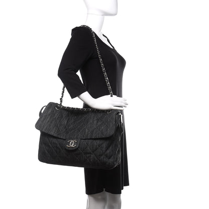 Chanel Denim Quilted Stretch Spirit Messenger Bag 2 of 10