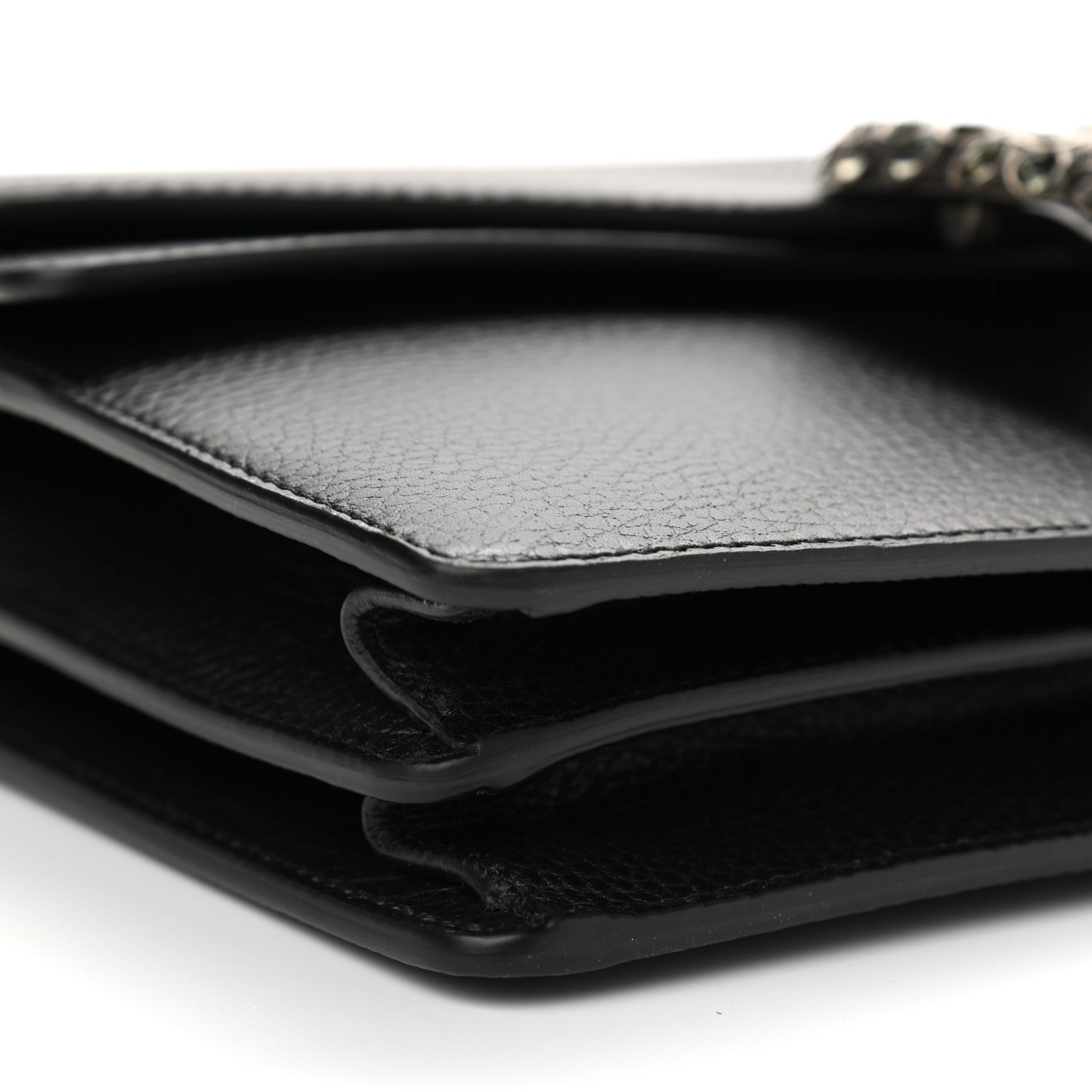 Gucci Pebbled Calfskin Small Dionysus Shoulder Bag Black 10 of 11