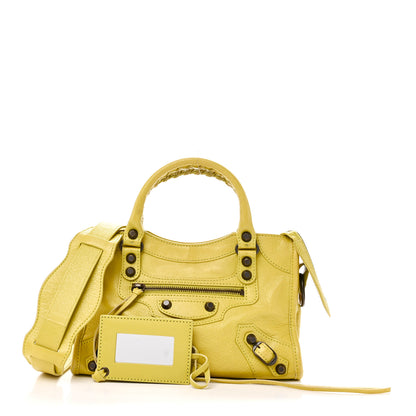 Balenciaga Agneau Classic Silver Hardware Mini City Jaune Poussin 3 of 11