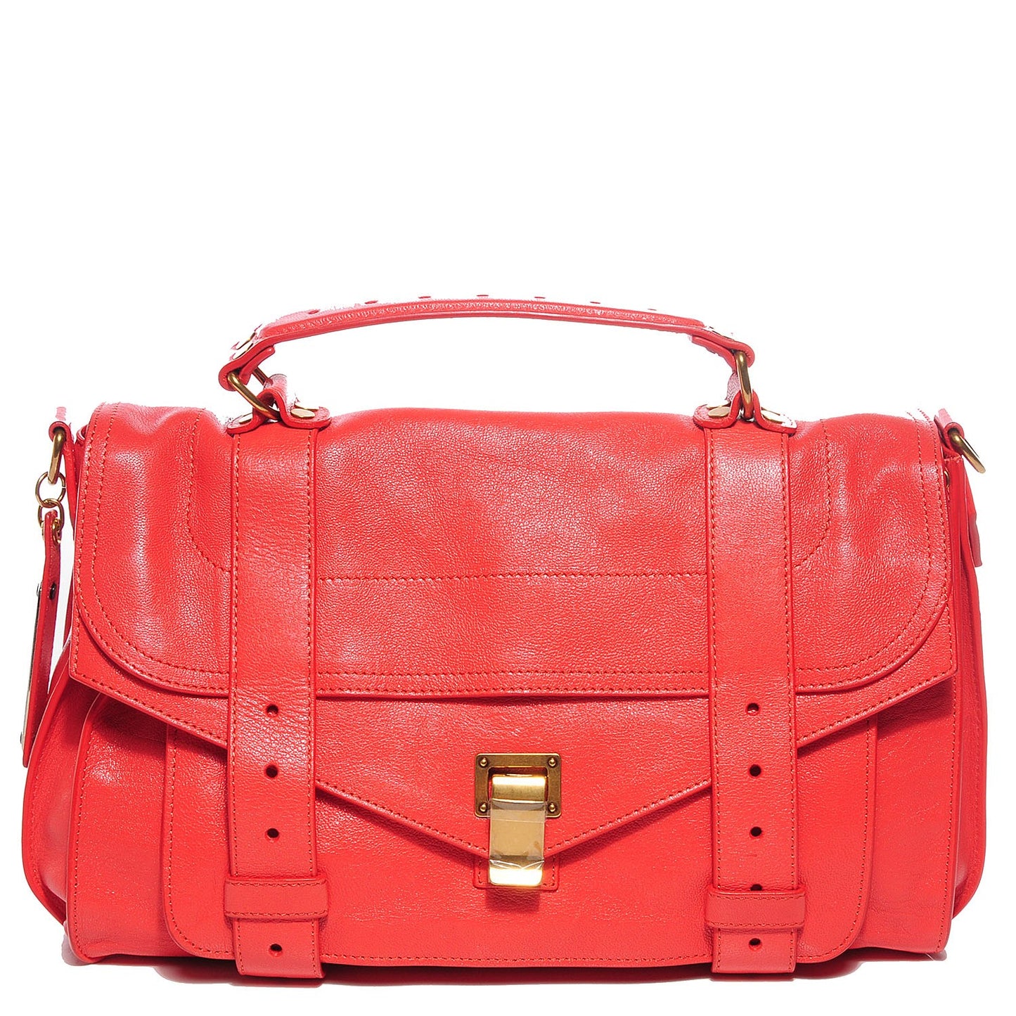 Lambskin Medium PS1 Satchel Deep Coral