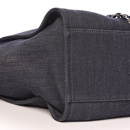 Chanel Denim Large Deauville Tote Dark Blue 8 of 9