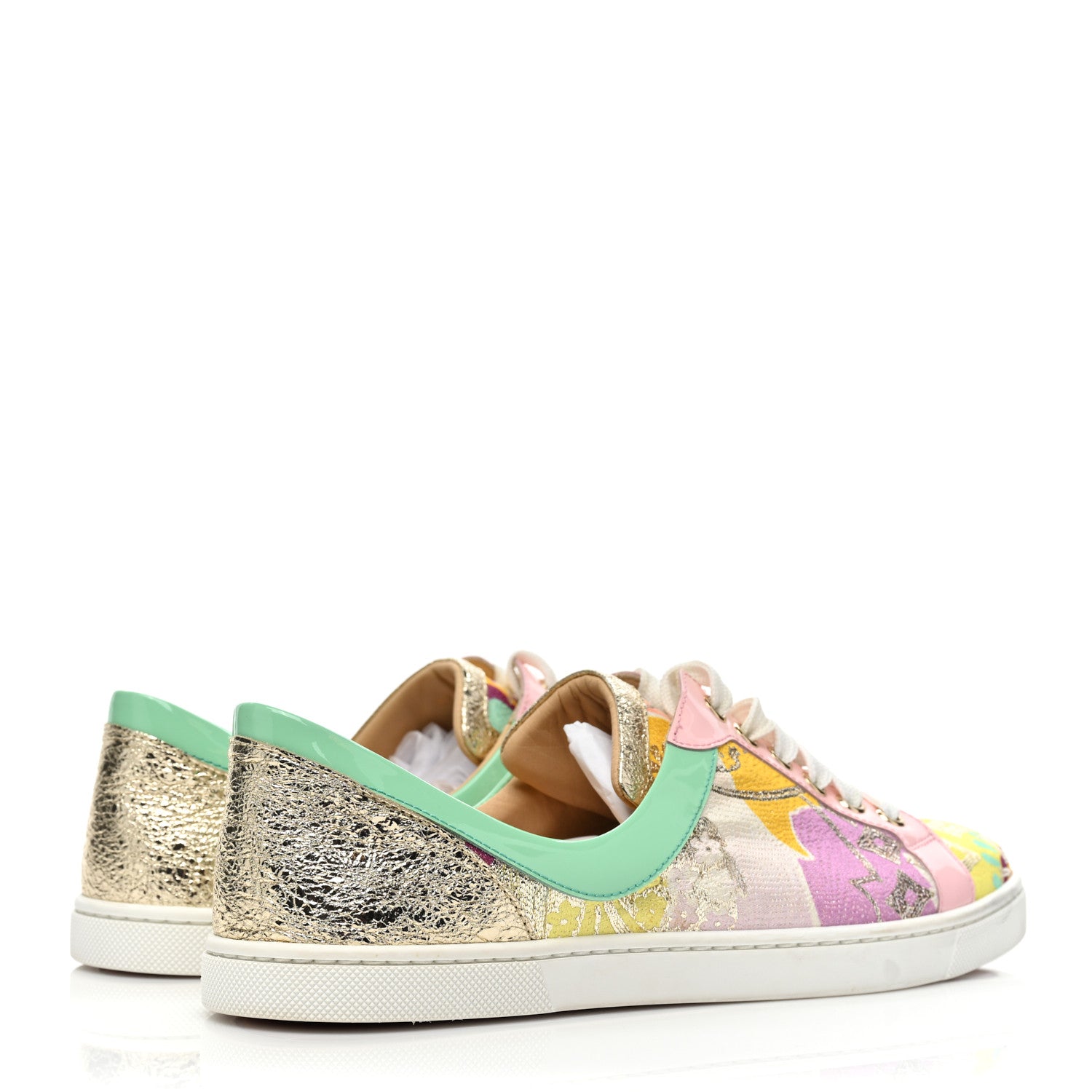 Christian Louboutin Patent Tissu Kyoto Flamingirl Flats 39.5 Multicolor 4 of 16