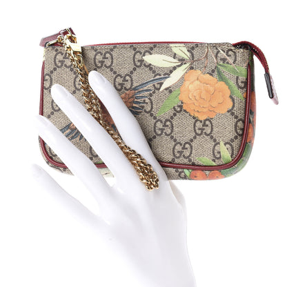 Gucci GG Supreme Monogram Tian Mini Chain Bag Beige Multicolor Red 2 of 7