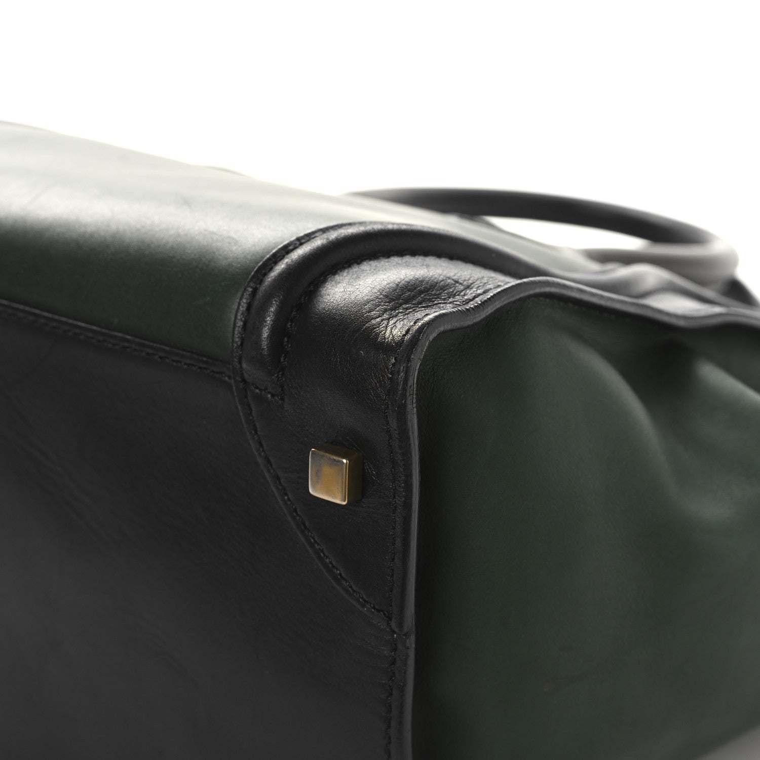 Celine Smooth Calfskin Mini Bi-Color Luggage Forest Black 10 of 14