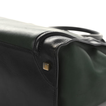 Celine Smooth Calfskin Mini Bi-Color Luggage Forest Black 10 of 14