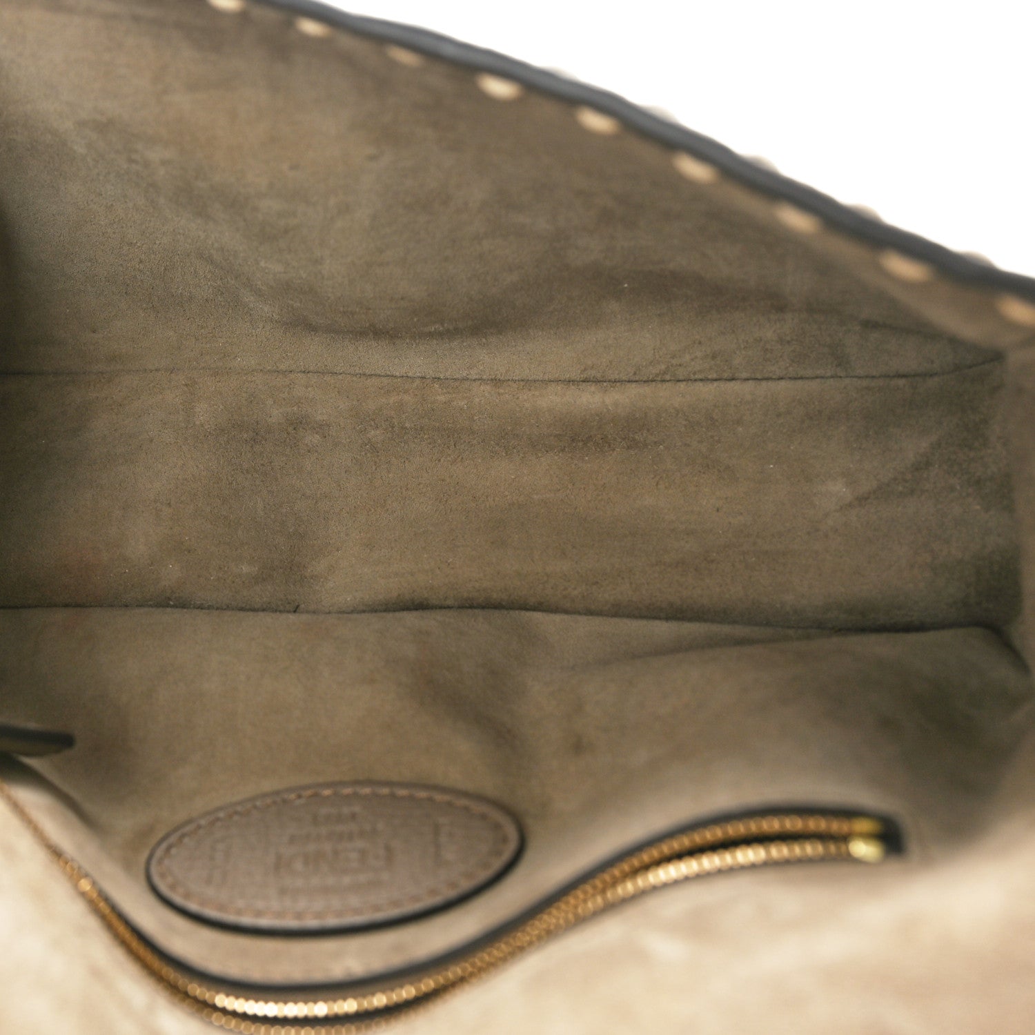 Fendi Vitello Stampa Granata Macro Stitchings Baguette Tartufo 5 of 9