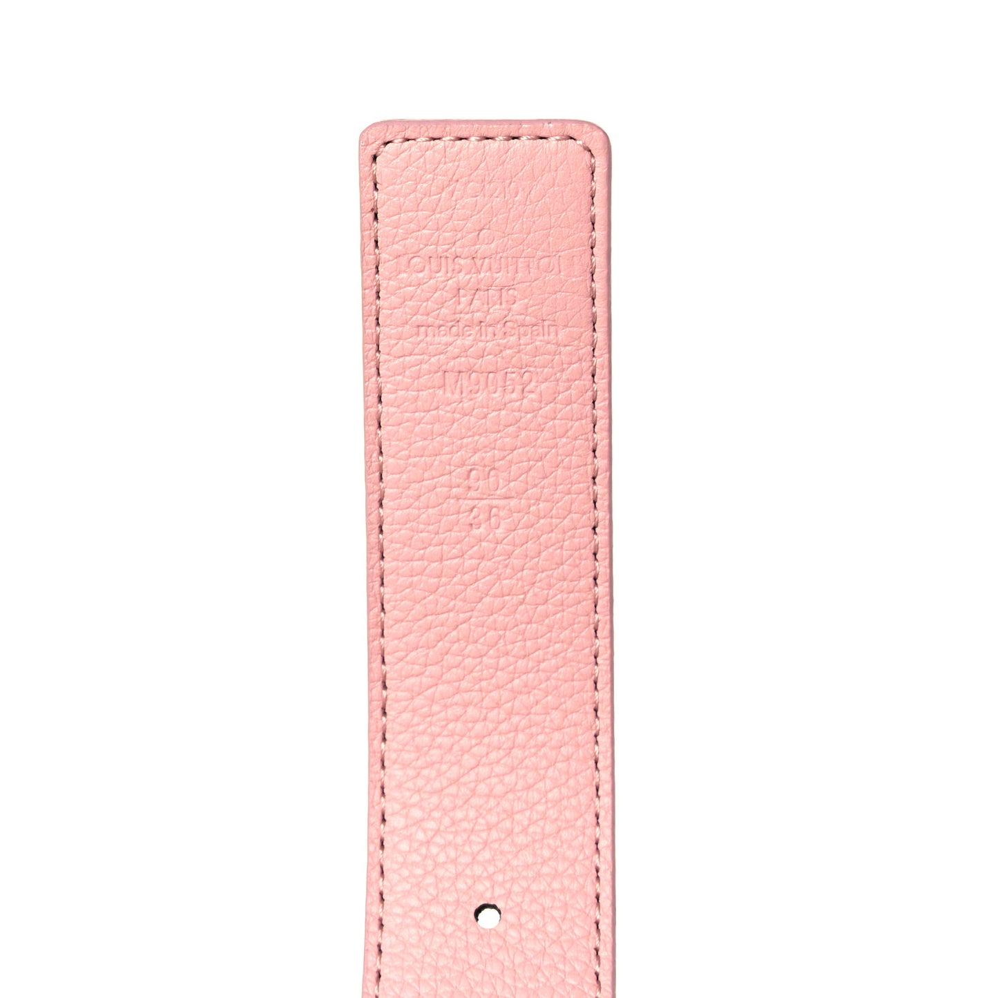 Calfskin Monogram 30mm LV Initiales Reversible Belt 90 36 Rose Poudre