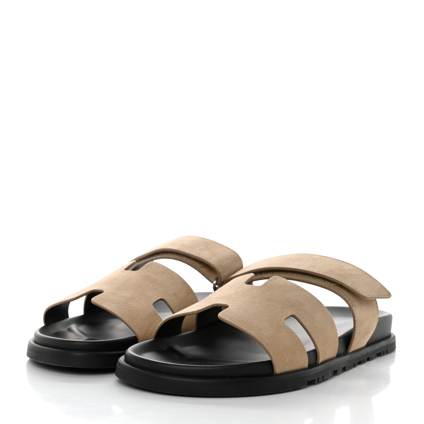 Suede Goatskin Mens Chypre Sandals 44 Beige Argile