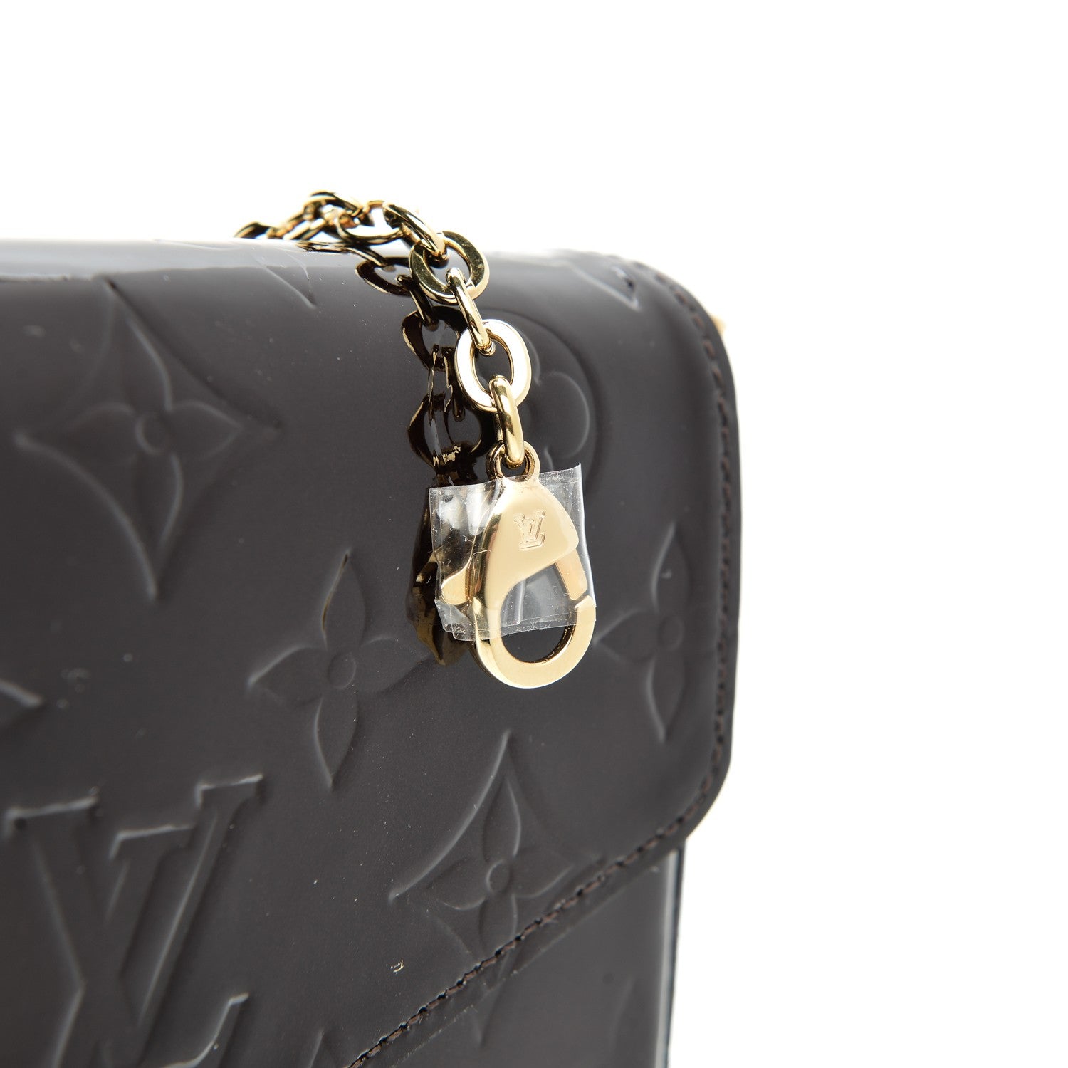 Louis Vuitton Vernis Pochette Felicie Chain Wallet Amarante 9 of 10