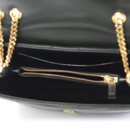 Saint Laurent Calfskin Y Quilted Monogram Small Loulou Chain Satchel Dark Mint 6 of 10