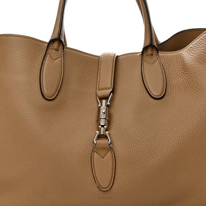 Gucci Soft Calfskin Medium Jackie Top Handle Bag Camel 16 of 18