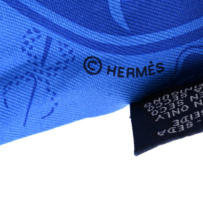 Hermes Silk Ex-Libris Les Parisiennes Twilly Bleu Royal Rouge Ciel 4 of 5