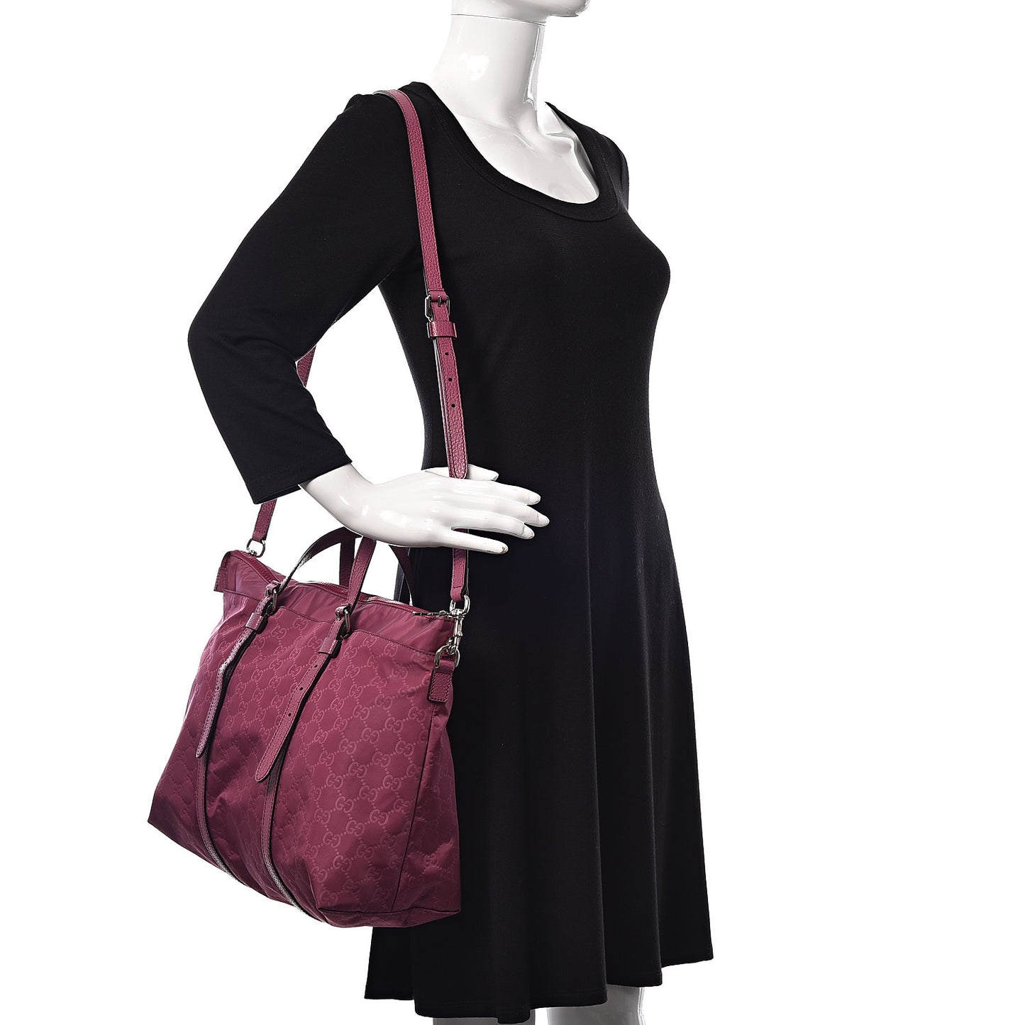 Nylon Monogram Dollar Calfskin Tote Peonia Flower