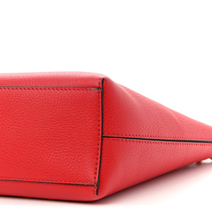 Valentino Garavani Grained Calfskin Small Rockstud Shoulder Tote Rouge Pur 9 of 10