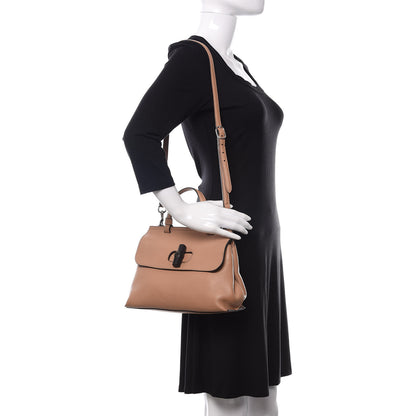 Gucci Cellarius Calfskin Small Bamboo Daily Top Handle Bag Camelia 2 of 16