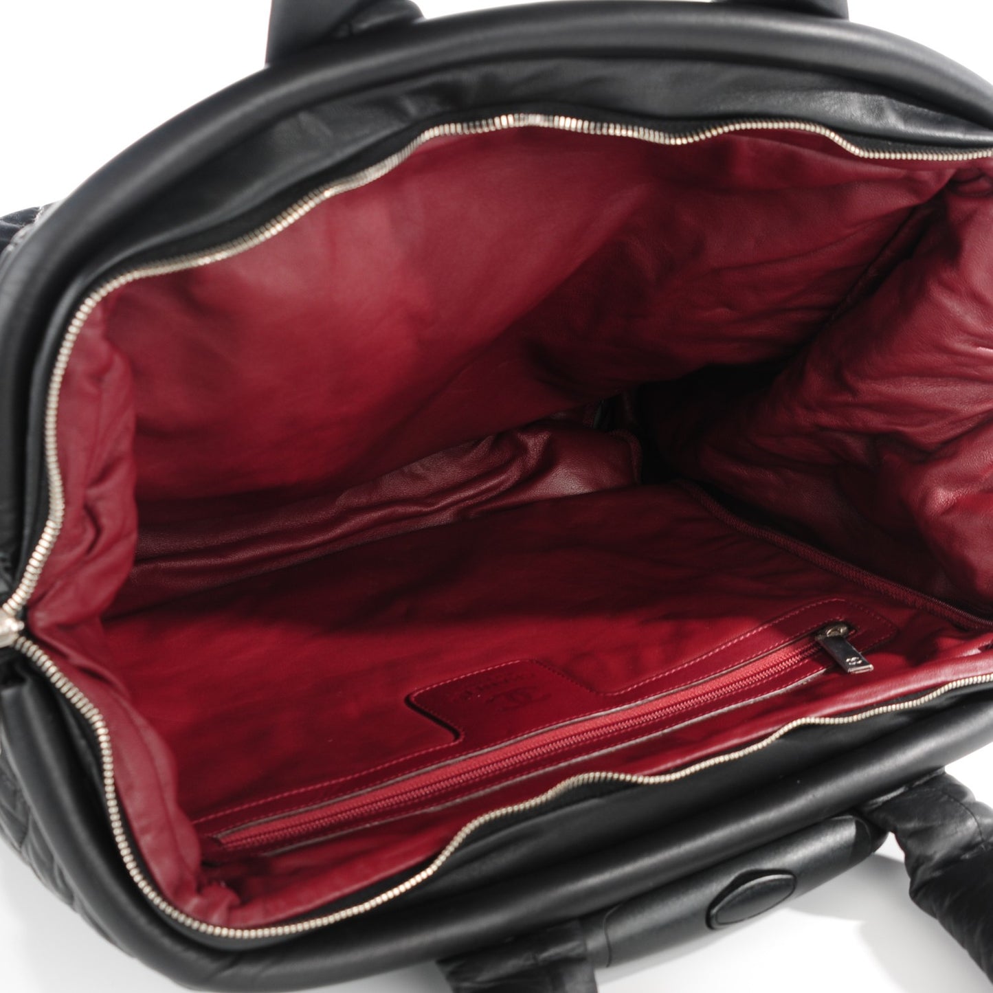 Lambskin Quilted Coco Cocoon Trolley Black