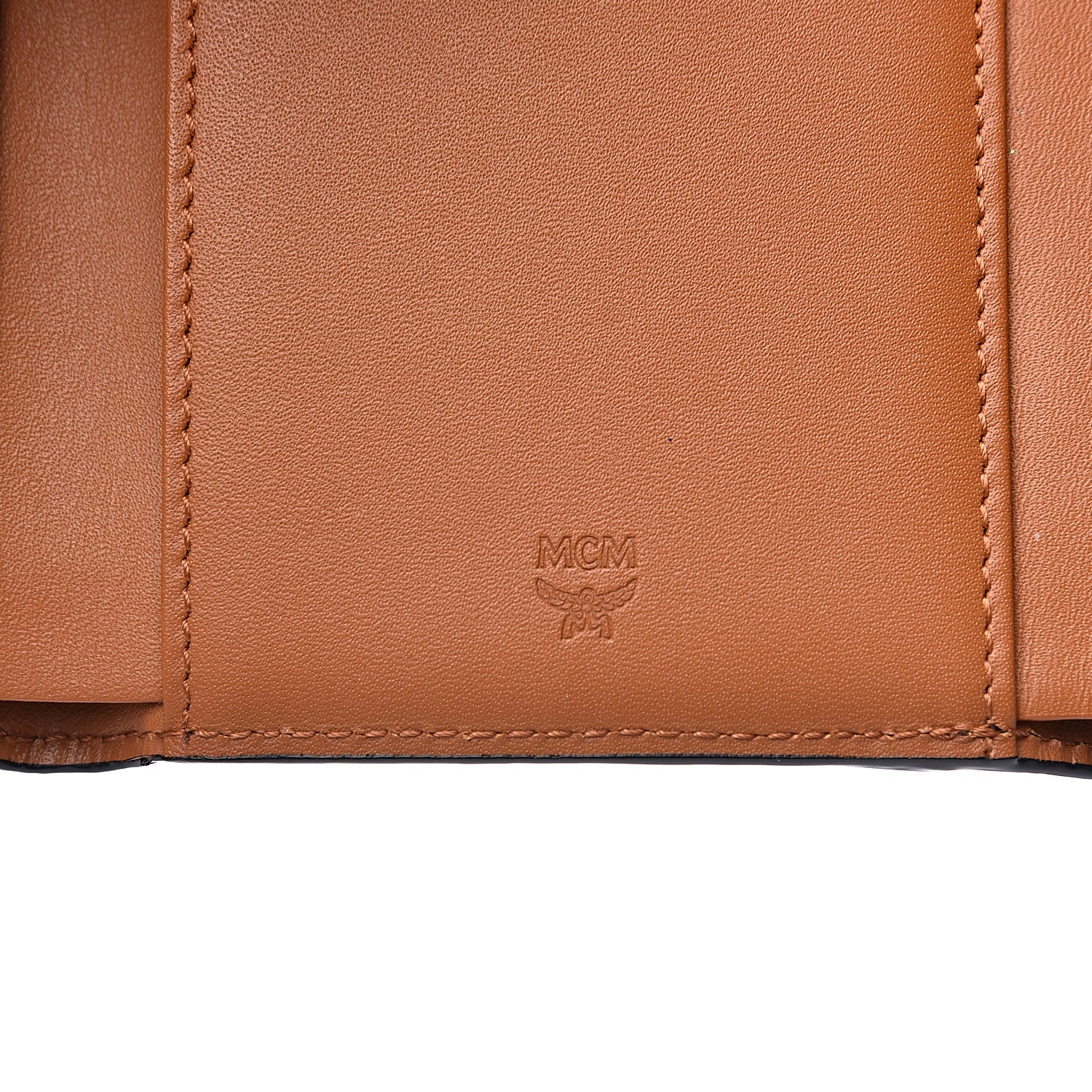 MCM Visetos Grained Calfskin Tri-Fold Wallet Black 5 of 5