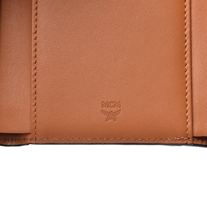 MCM Visetos Grained Calfskin Tri-Fold Wallet Black 5 of 5