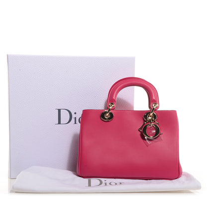 Christian Dior Calfskin Small Diorissimo Tote Fuchsia 3 of 11