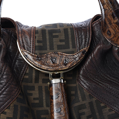 Fendi Zucca Nappa Nuvolata Vitello Tortuga Spy Tobacco Moro 9 of 9