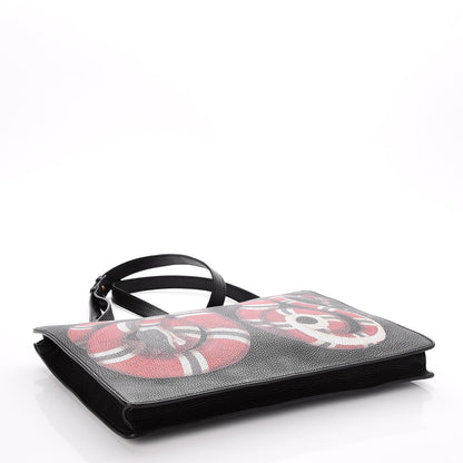 Gucci Calfskin Kingsnake Print Messenger Black 4 of 7