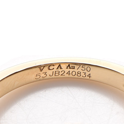 Van Cleef & Arpels 18K Yellow Gold Diamond Vintage Alhambra Ring 53 6.25 4 of 5