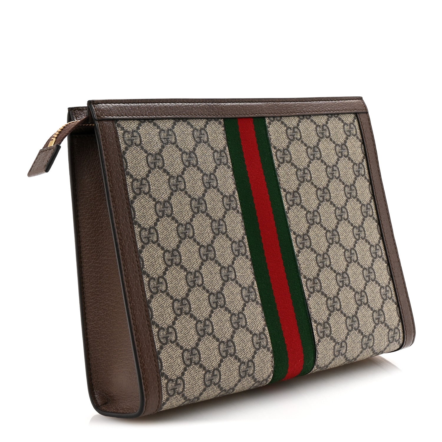 Gucci GG Supreme Monogram Web Ophidia Pouch Brown 3 of 7