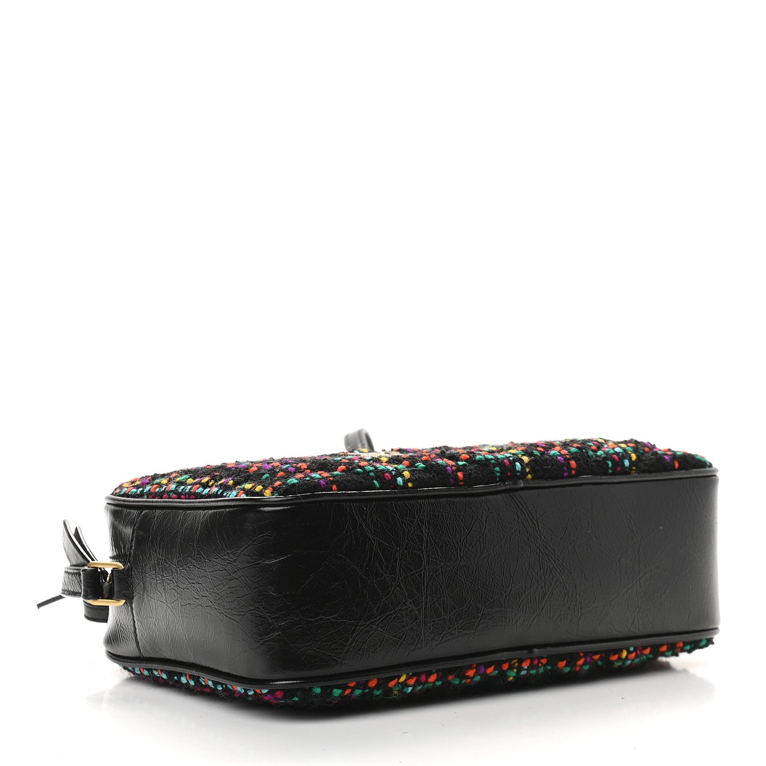 Saint Laurent Tweed Calfskin Monogram Lou Camera Bag Black 4 of 9