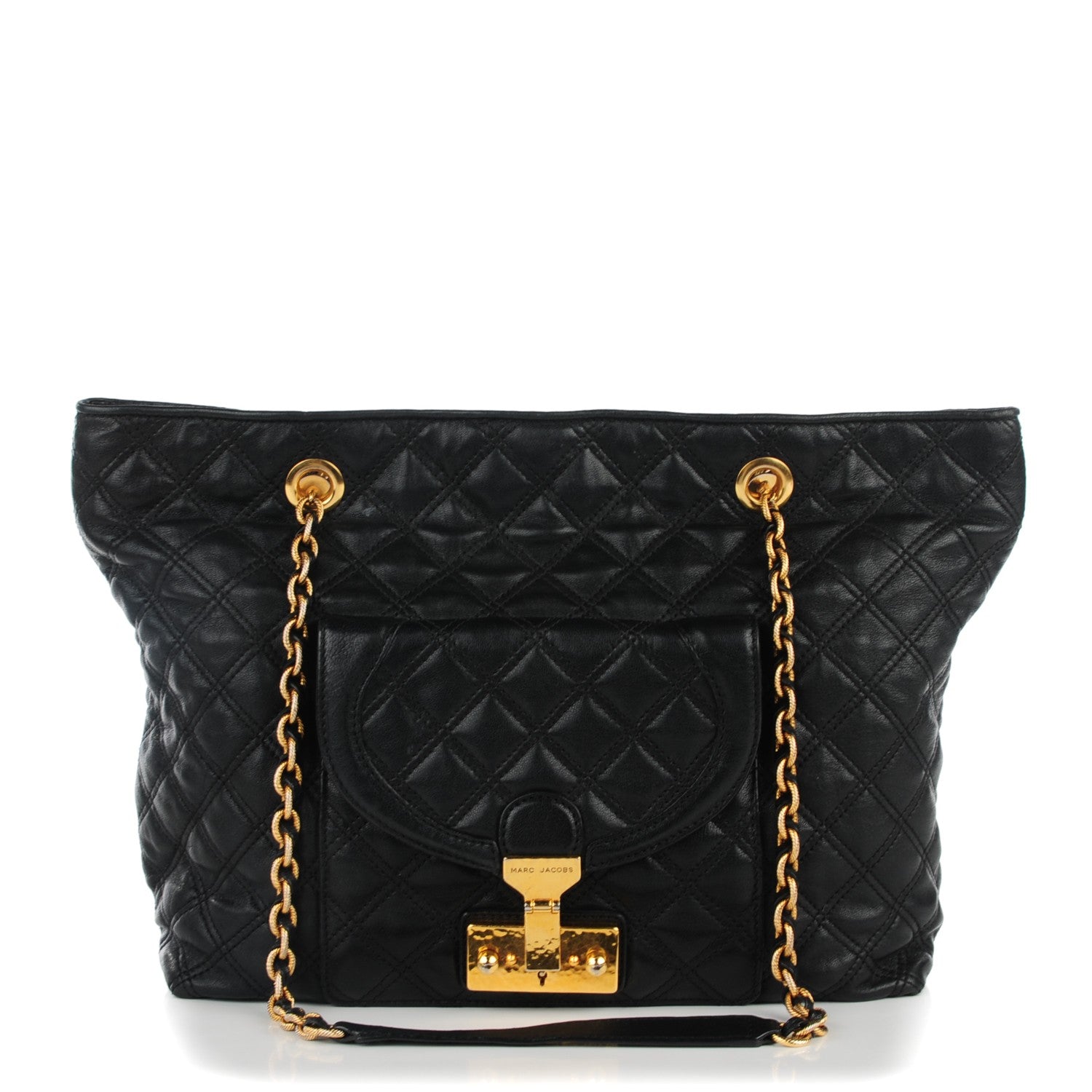 Marc Jacobs Lambskin Quilted Astor Shoulder Bag Black 1 of 8