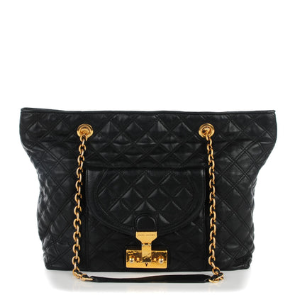 Marc Jacobs Lambskin Quilted Astor Shoulder Bag Black 1 of 8